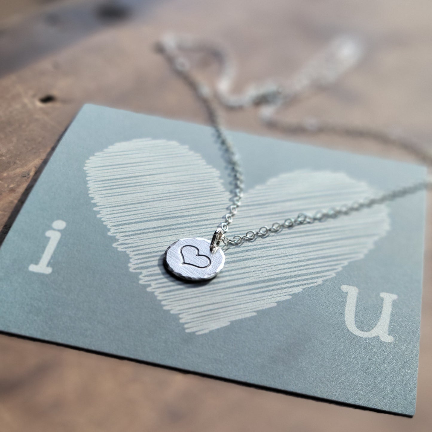 I Heart U Open Heart Necklace
