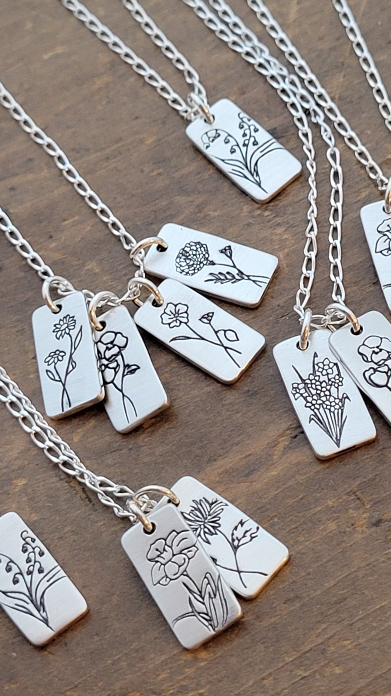 Minimalist Birth Flower Necklace