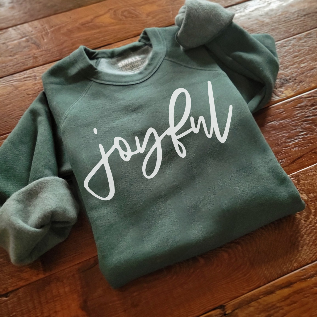 Joyful Sweatshirt . Christian Christmas Crew Neck for Her