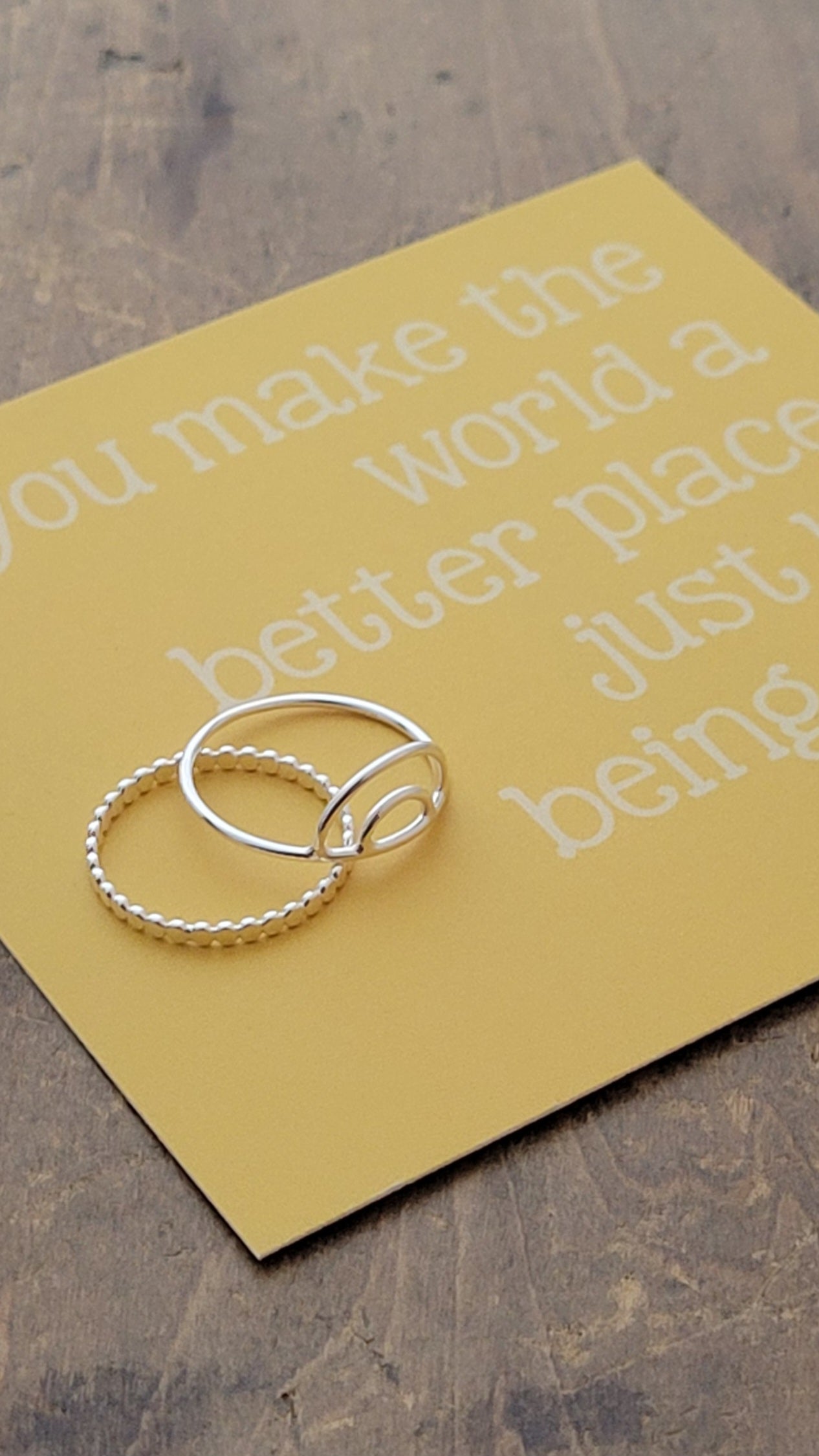 You Make The World A Better Arch Ring Set