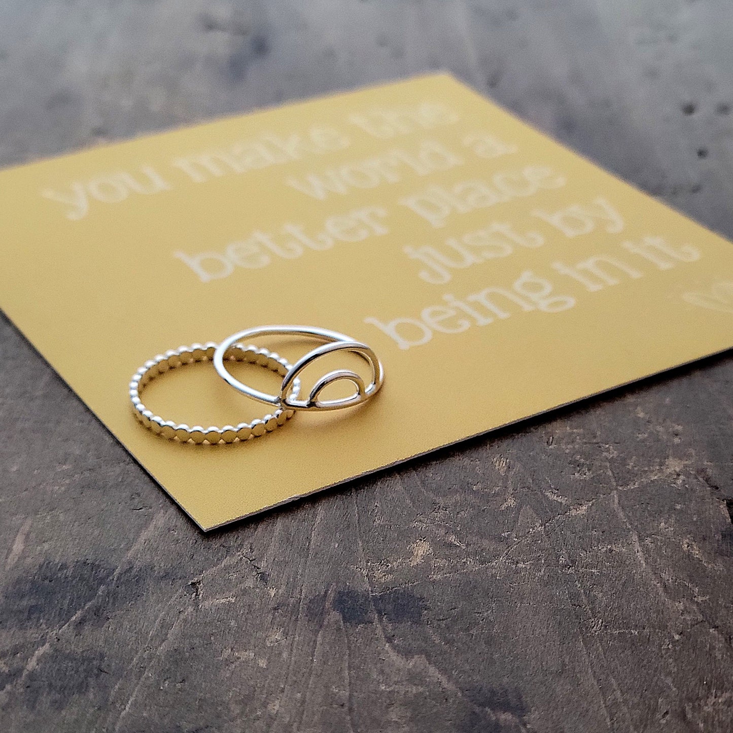 You Make The World A Better Arch Ring Set