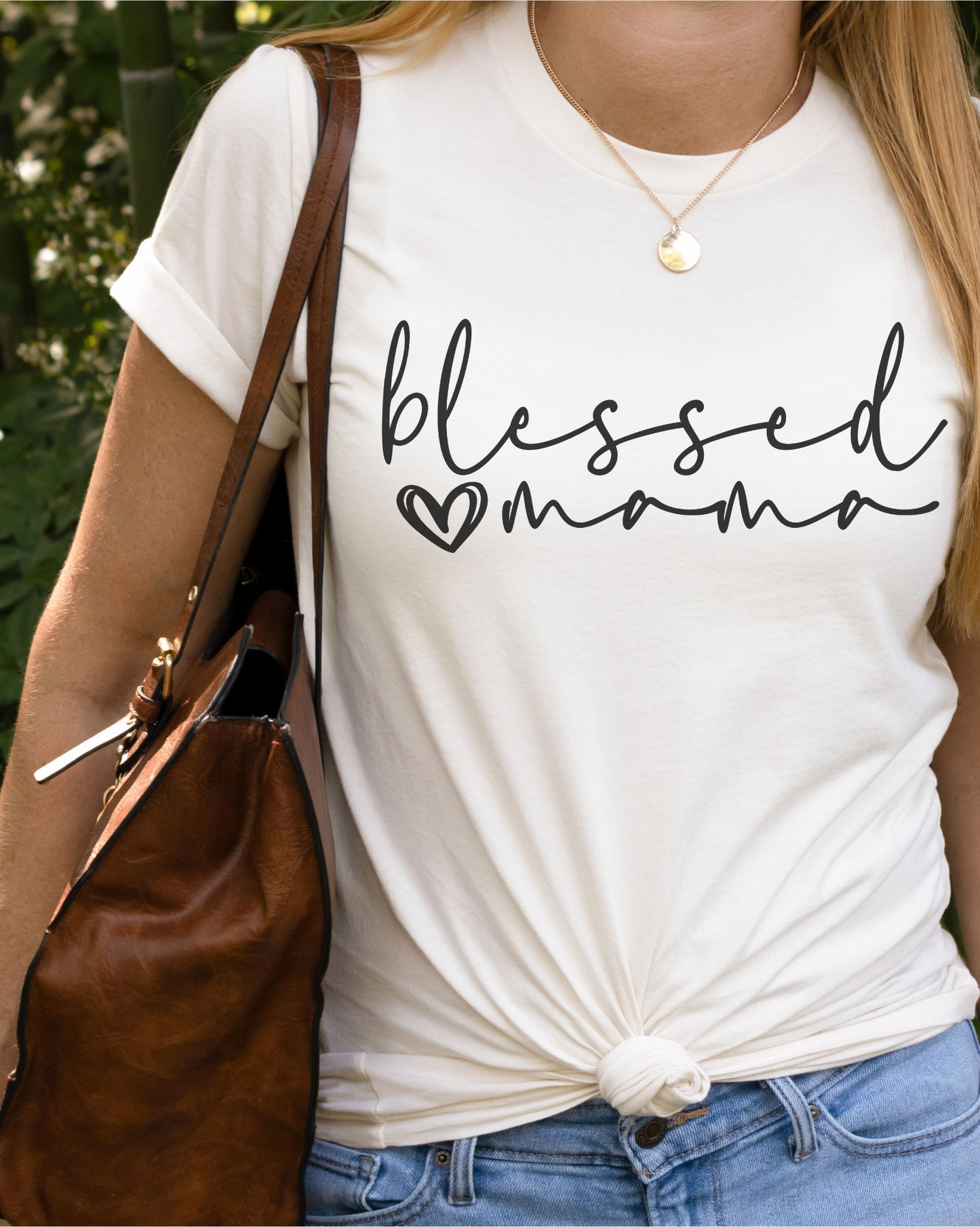 Blessed Mama Women's T-Shirt . Christian Faith Tshirt