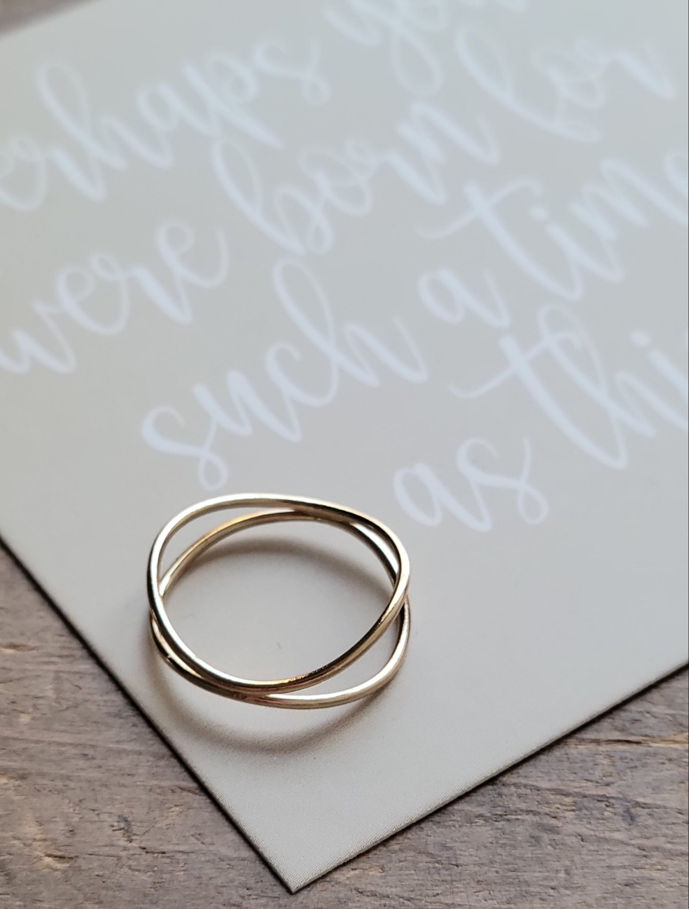 PERHAPS YOU WERE BORN FOR SUCH A TIME AS THIS STACKING WIRE RING