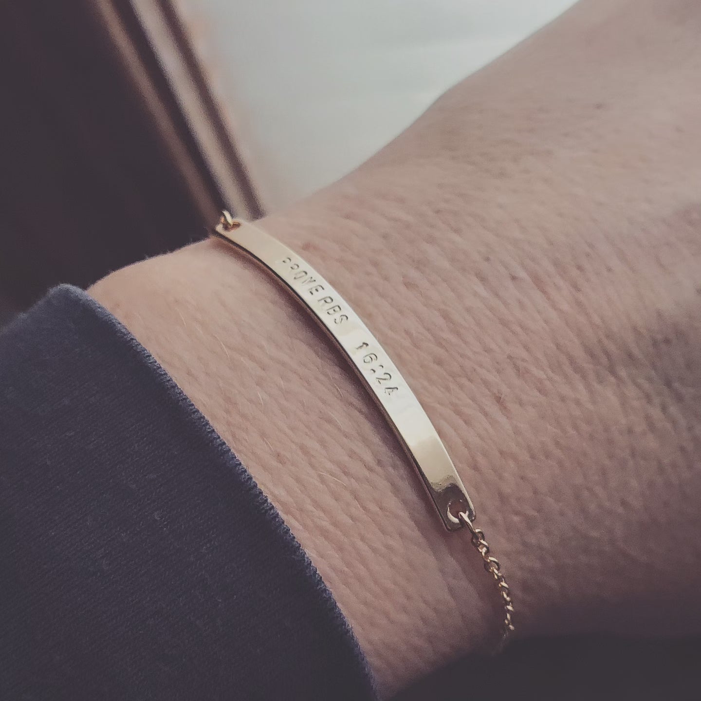 Skinny Personalized Bar Bracelet