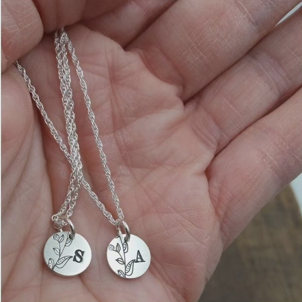 You Make the World a Better Place Friendship Initial Necklace . Personalized Friendship Gift