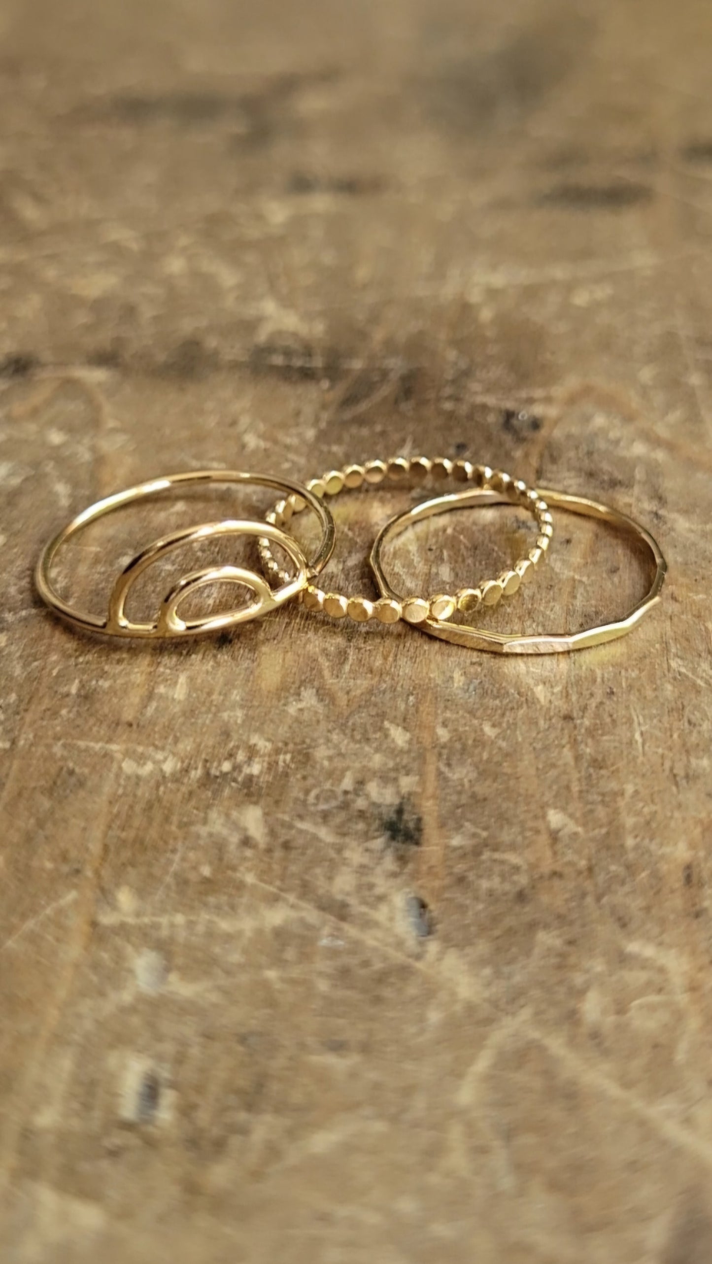 Stacking Rainbow Wire Ring Set of Three . Dainty Minimalist Ring Stack . Hope Inspiration Ring Set