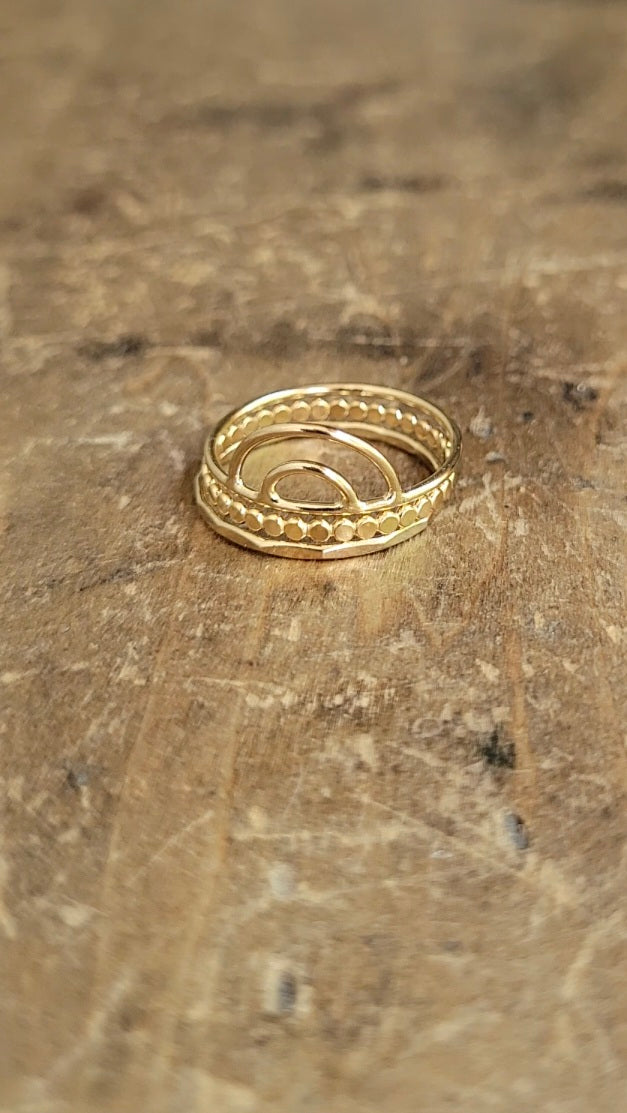 Stacking Rainbow Wire Ring Set of Three . Dainty Minimalist Ring Stack . Hope Inspiration Ring Set