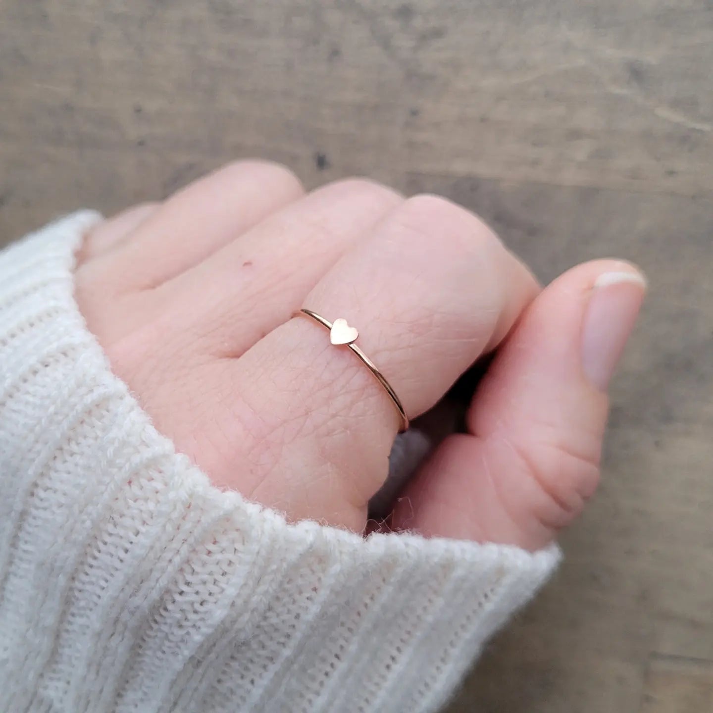 Heart Stacking Rings Set of Three . Dainty Minimalist Ring Stack . Bible Verse Promise Jewelry