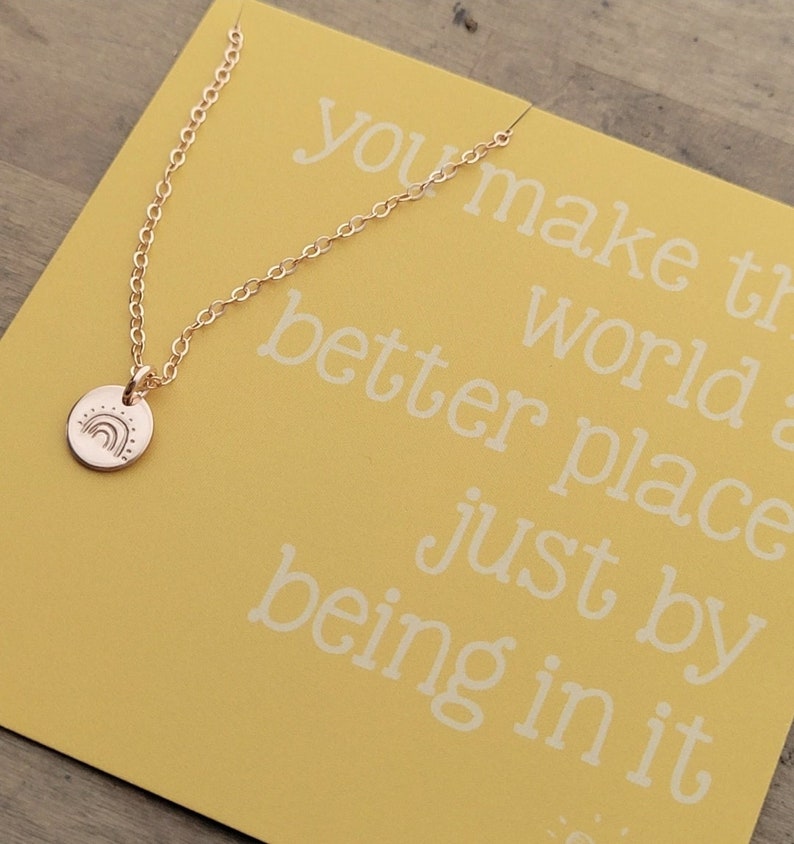 You Make the World a Better Place Friendship Rainbow Necklace . Boho Rainbow Friendship Gift
