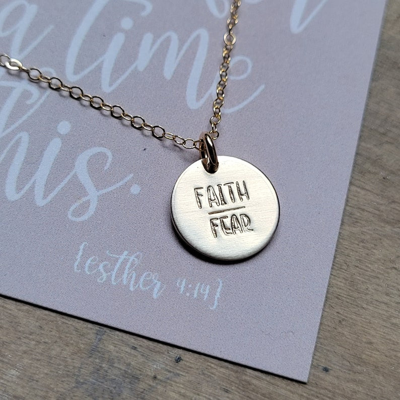Faith Over Fear Necklace . Perhaps You Were Born For Such a Time As this