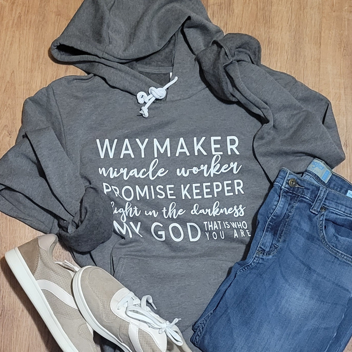 Waymaker Hoodie Sweatshirt. Christian Apparel . Bible Verse Clothing . Christian Retreat Clothing . Youth Group Hoodie