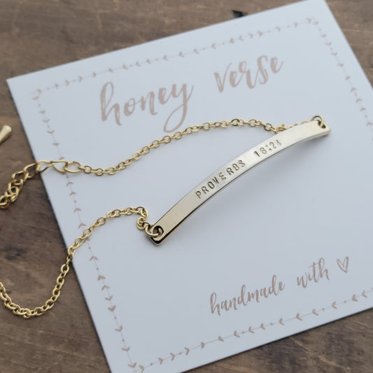 Skinny Personalized Bar Bracelet