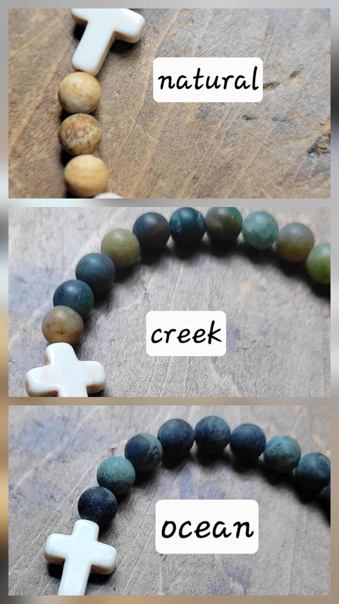Tiny Testament Beaded Bracelet . Jasper and Howlite Christian Jewelry