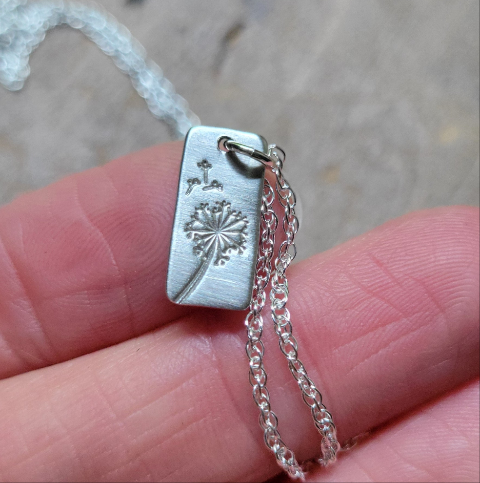 Dandelion Necklace . Gift for The Military Child