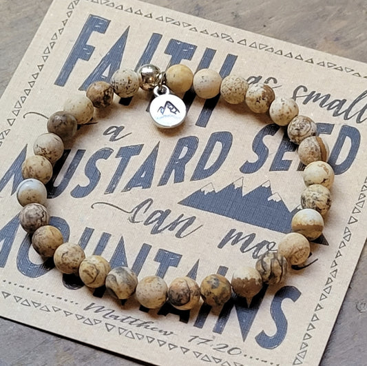 Faith Can Move Mountains Stacking Bracelet