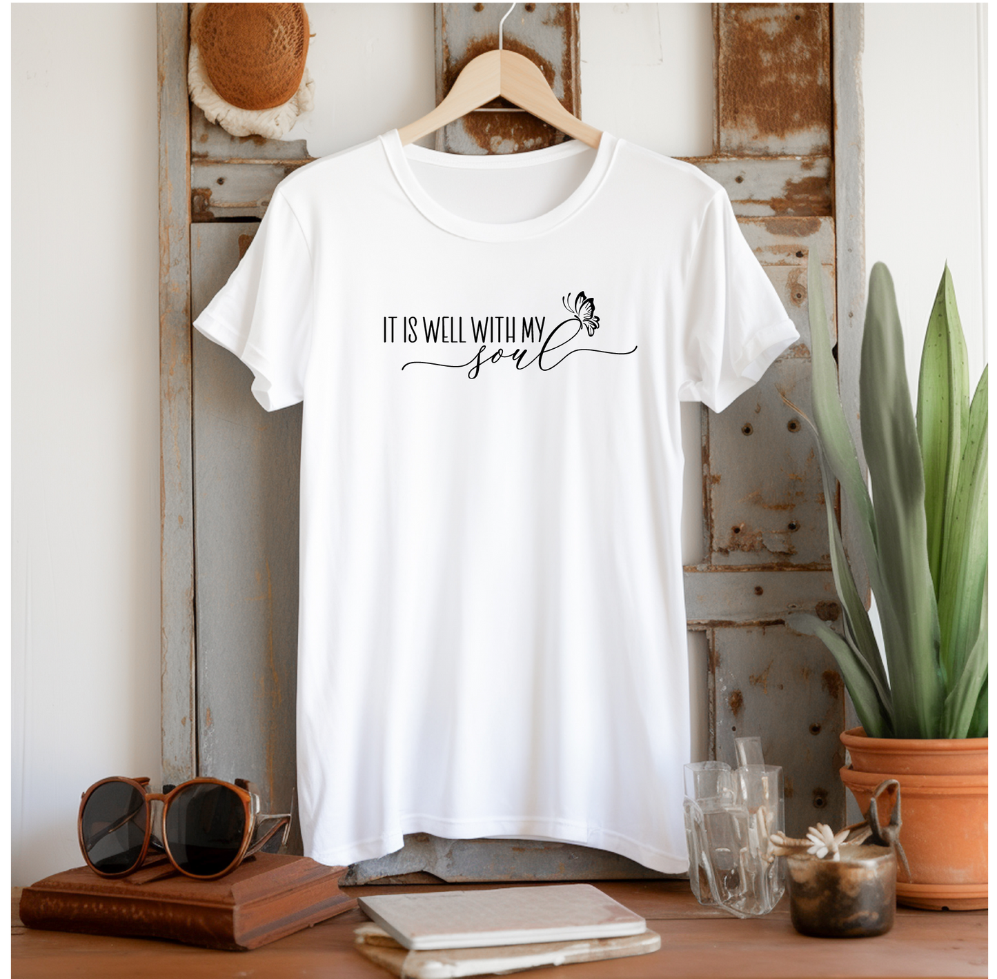 It is Well with My Soul T-Shirt  . Christian Clothing Faith Tshirt for Mom