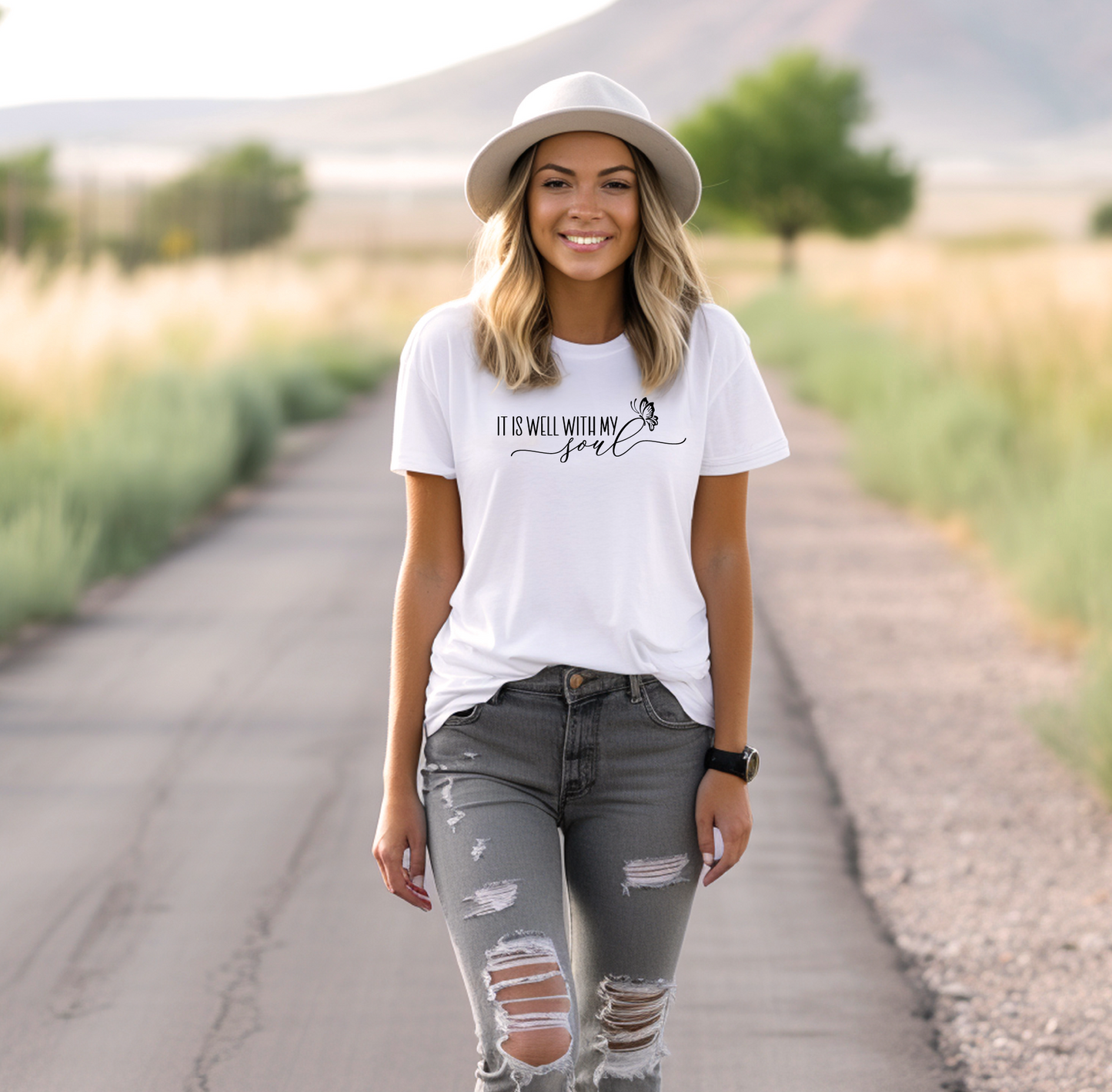 It is Well with My Soul T-Shirt  . Christian Clothing Faith Tshirt for Mom