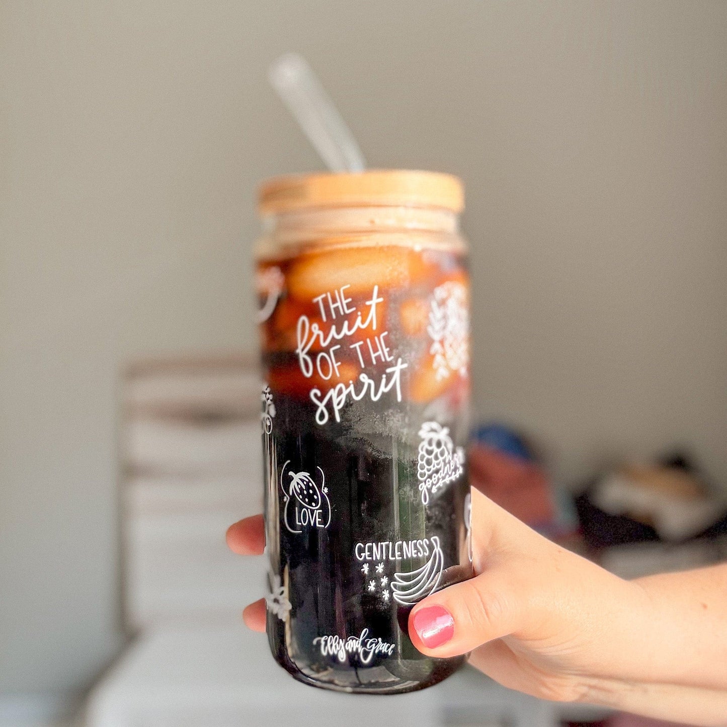 Fruit of the Spirit Inspirational Glass Tumbler