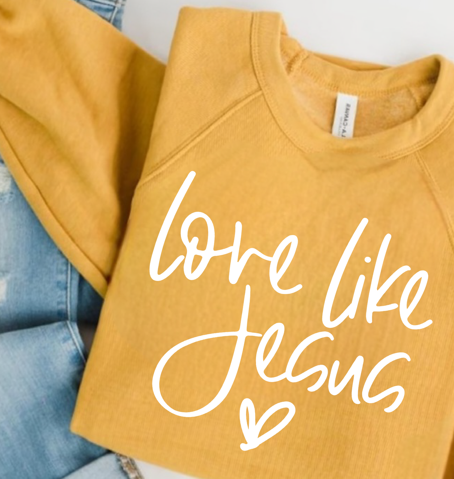 Love Like Jesus Sweatshirt  .  Christian Crew Neck for Her