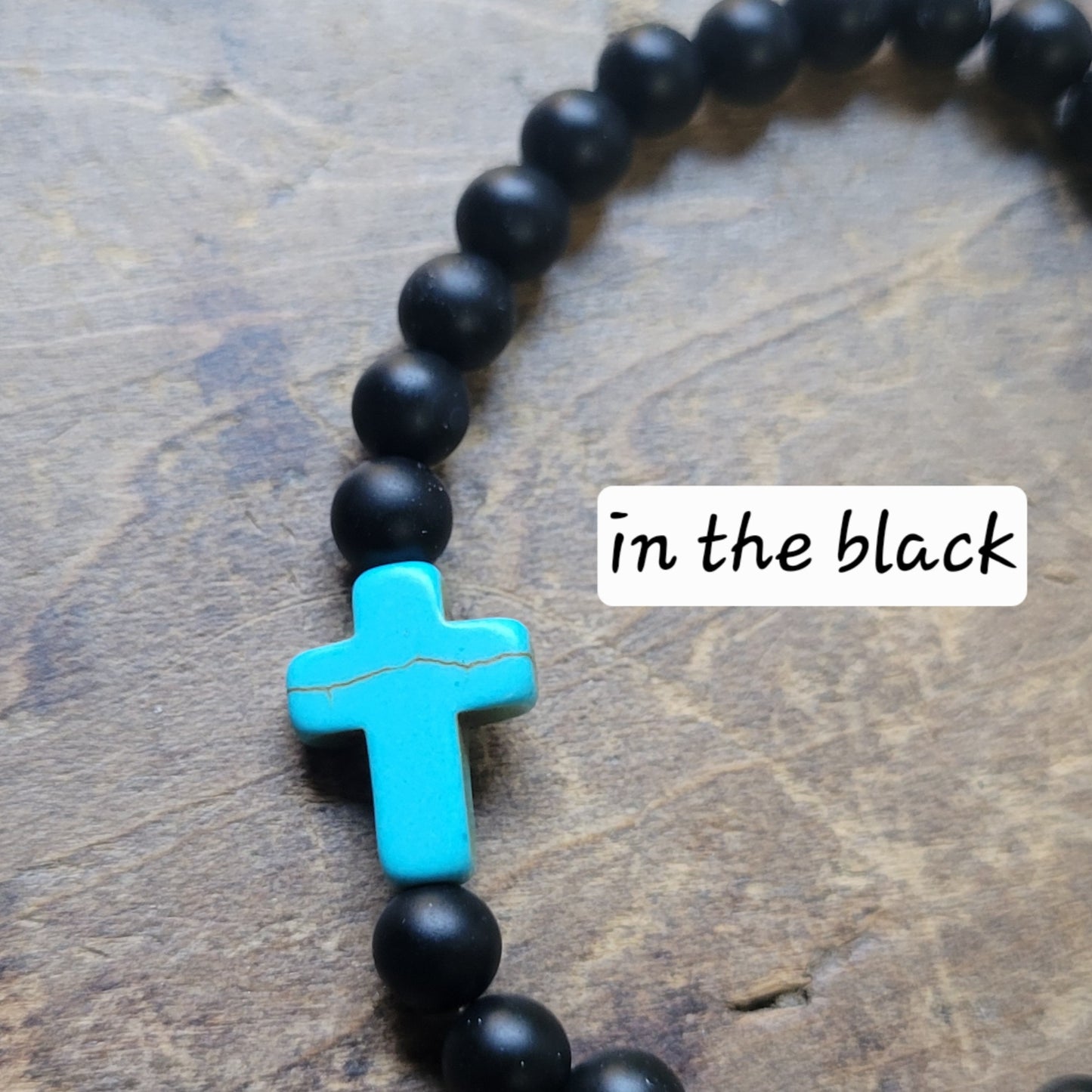 Turquoise Testament Beaded Bracelet . Turquoise Christian Jewelry