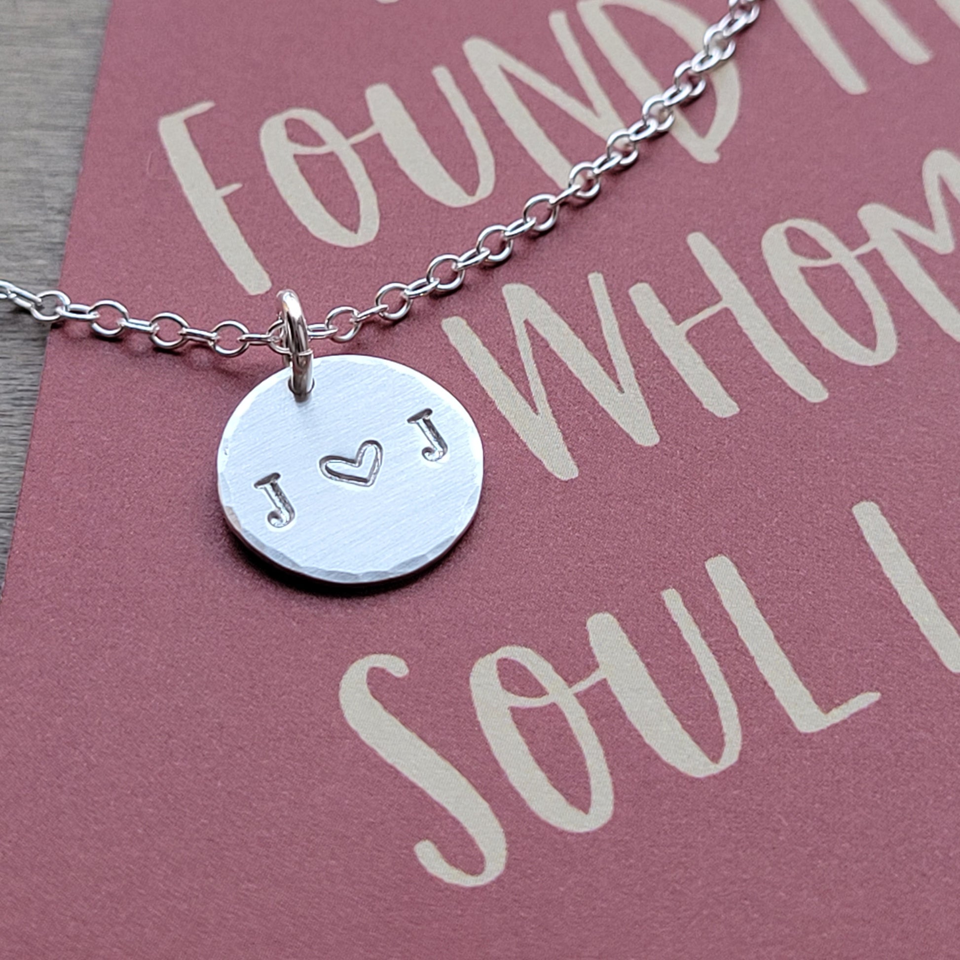Sterling Silver Initial Necklace . Initial Heart Symbol Initial .Soulmate Anniversary Gift