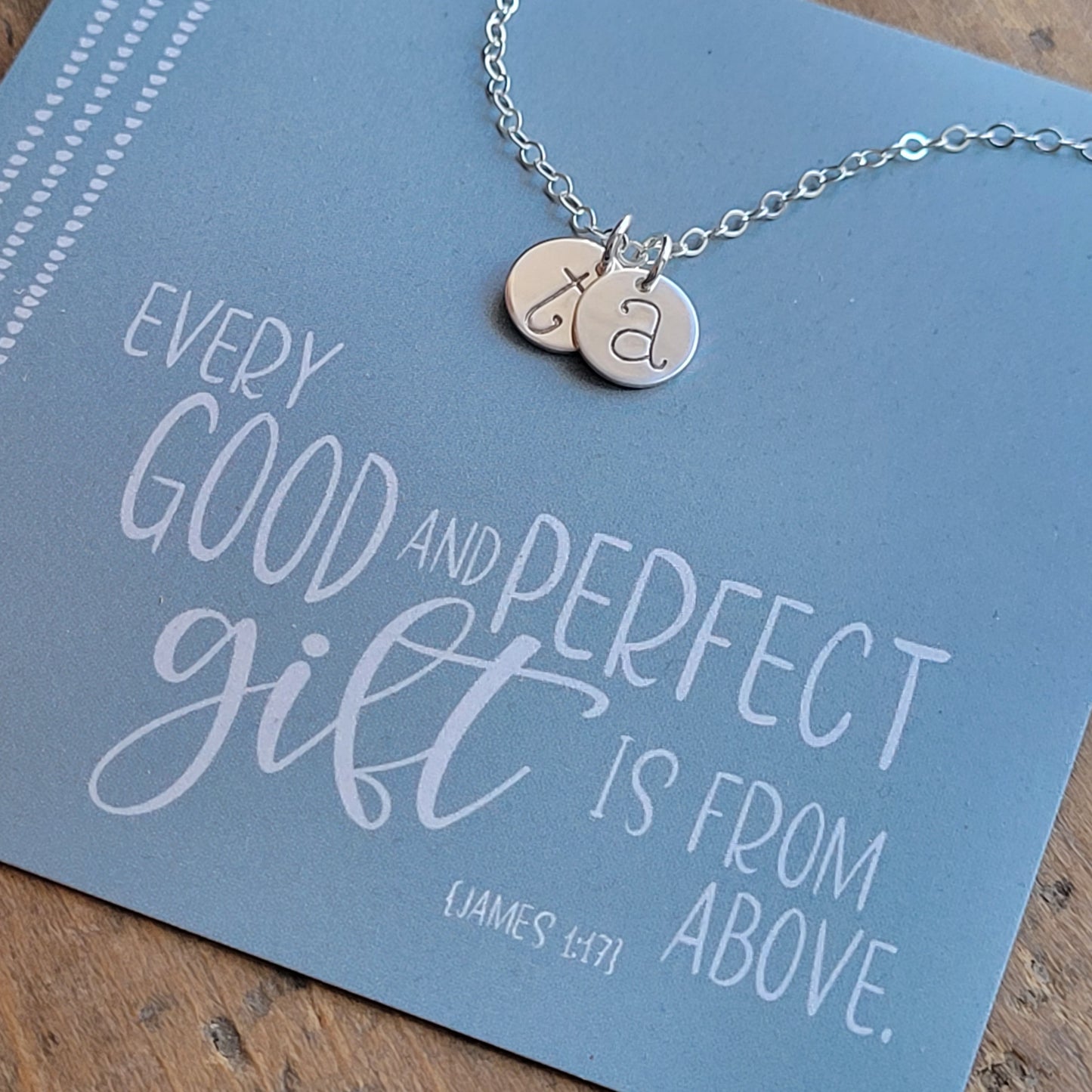 Personalized Initial Necklace . Every Good + Perfect Gift Faith Jewelry