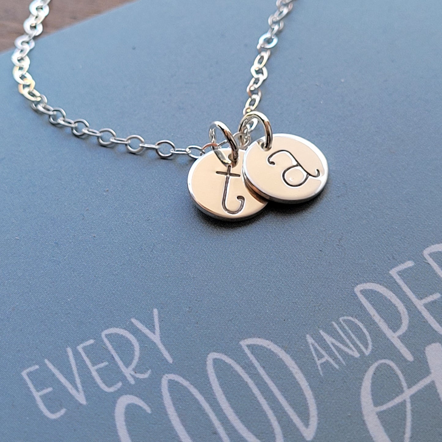 Personalized Initial Necklace . Every Good + Perfect Gift Faith Jewelry