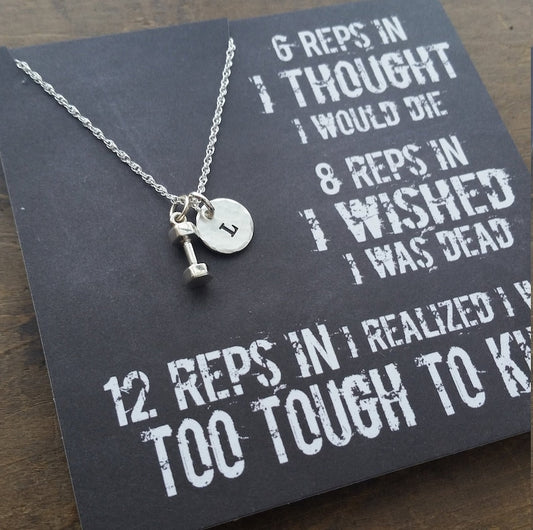 Too Tough To Die Necklace . Fitness Jewelry