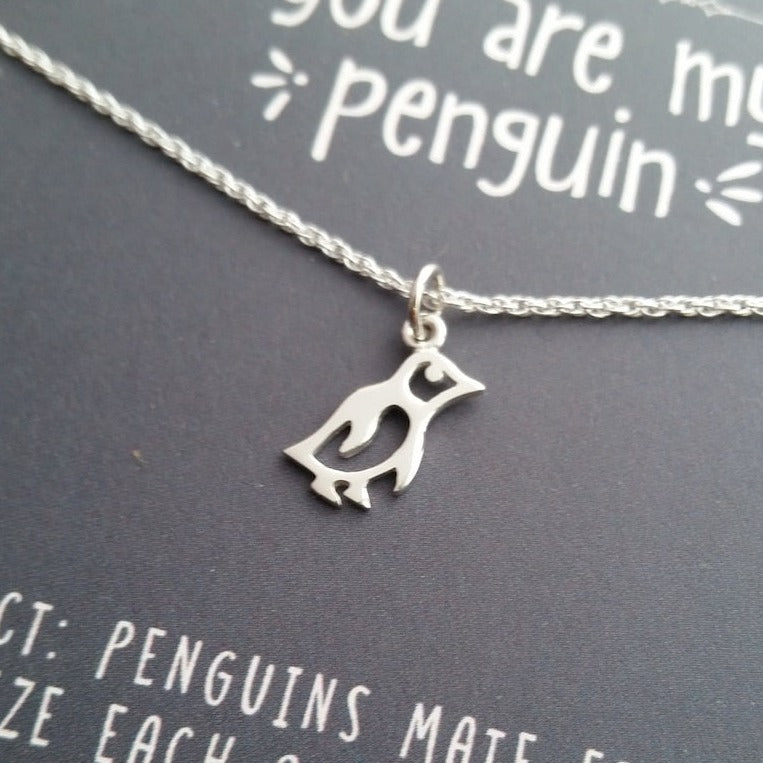 Tiny Penguin Charm Necklace