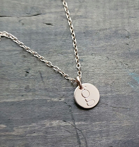 Tiny Dot Initial Necklace